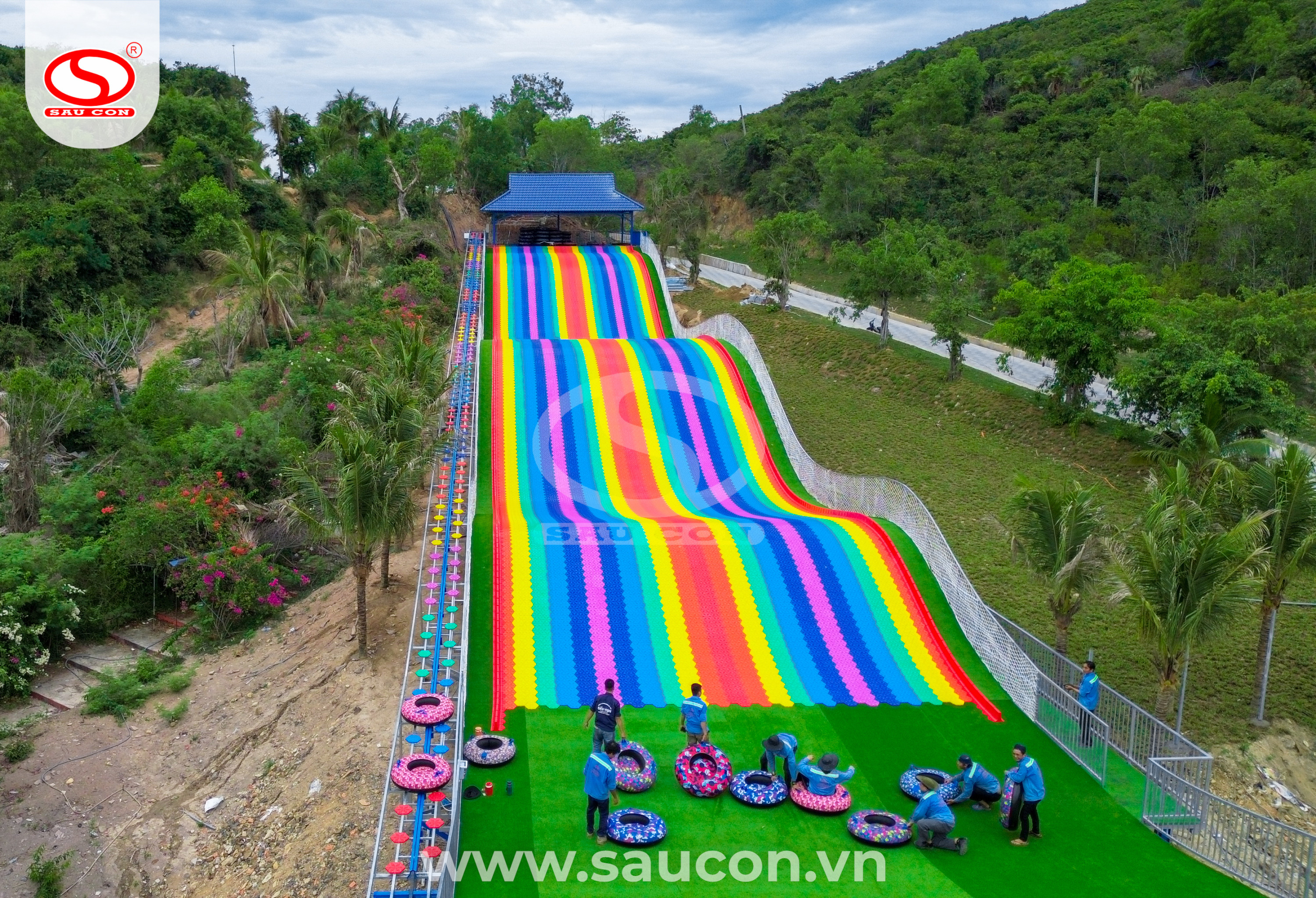 Thảm Trượt Phao Khô Trò Chơi HÚT KHÁCH Cho Mọi Khu Giải Trí